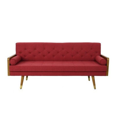 GDFStudio Aidan Mid Century Modern 72.25" Tufted Upholstered 3 Seater Sofa