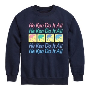Boys' - Barbie - He Ken Can Do It All Graphic Long Sleeve Fleece Sweatshirt - 1 of 4