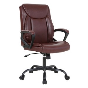 BestMassage Office Chair Computer Chair with Breathable PU Leather - 1 of 4