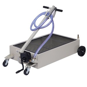 20 Gallon Low-Profile Oil Drain Pan, Oil Drain Tank With Hand Pump, Oil Drain Pan With 7ft Evacuation Hose And Swivel Wheels, Waste Oil Change Pan - 1 of 4