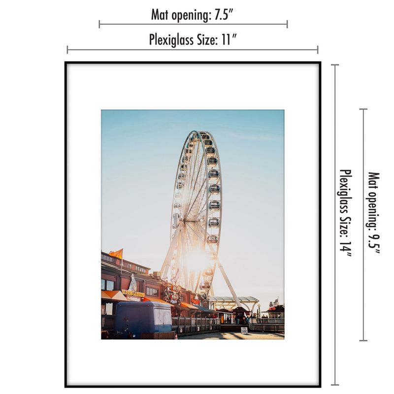 Americanflat Front Loading Picture Frame with tempered shatter-resistant glass - Available in a variety of sizes, 4 of 6