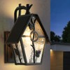 YIYIBYUS Waterproof Outdoor Wall Sconces Frosted Glass Flower Wall Lamp - 2 of 4