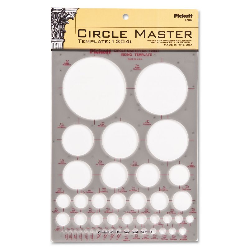 Chartpak Templates Circles 7" x 10" Smoke 1204I, 2 of 3