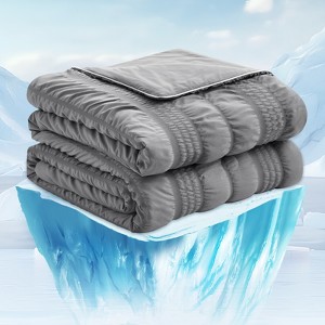 Cozy Bliss Seersucker Cooling Comforter – Lightweight Blanket Breathable & Soft Summer Bedding for Hot Sleepers - 1 of 4