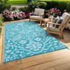 Outdoor Rug Reversible Plastic Straw Rug Outside Outdoor Waterproof Area Rug for Patio Deck Balcony Backyard Picnic Beach - 2 of 4