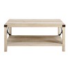 Sophie Rustic Industrial X Frame Coffee Table - Saracina Home - image 3 of 4