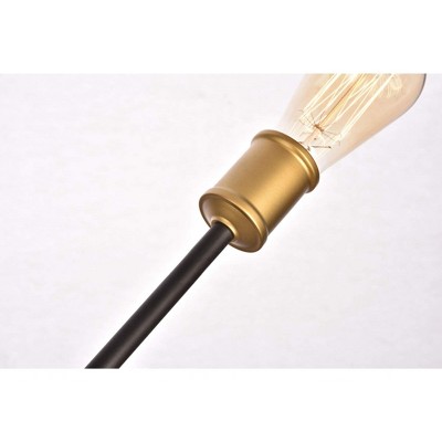 Axel 10-Light Black and Brass Adjustable Chandelier