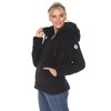 Women's Hooded High Pile Fleece Jacket - White Mark - 2 of 4