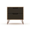 GDFStudio Rockefeller Mid-Century Modern Wooden 2-Drawer Nightstand - 2 of 4
