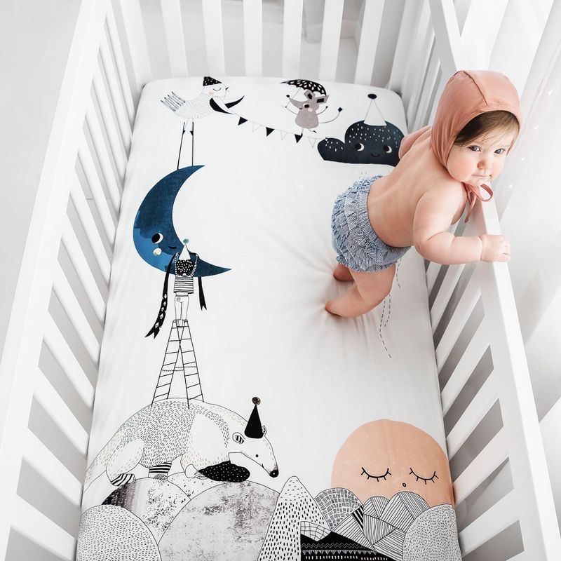 Rookie Humans The Moon's Birthday 100% Cotton Fitted Crib Sheet., 3 of 6
