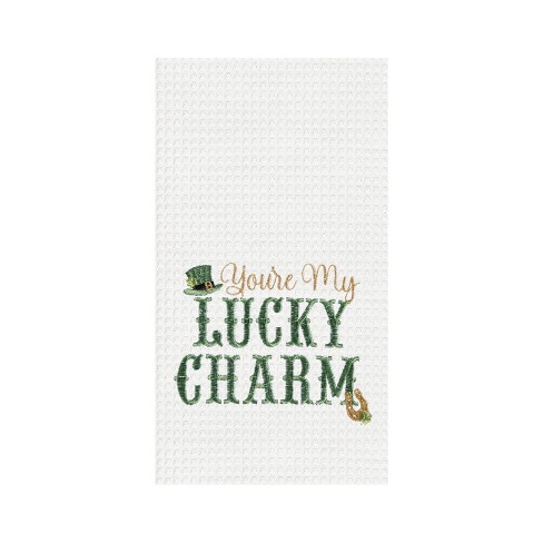 Shamrock Waffle Kitchen Towels Set of 2