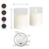 LumaBase Battery-Operated LED Glass Candles with Bullet Flame - Set of 2 - 4 of 4