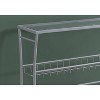 Monarch Specialties Accent Table Console Entryway Narrow Sofa Living Room Bedroom Clear Tempered Glass Silver Metal Contemporary Modern - 3 of 4