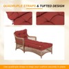 Aoodor 76" x 22" x 5.1" Polyester Tufted Chaise Lounge Cushion, Water-Resistant & Fade-Resistant Cushion for Outdoor Wicker Chaise Lounge Use, 2 Pack - 4 of 4