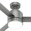 Hunter 44" Gilmour Lighted Ceiling Fan Matte Silver Finish - Modern Design for Indoor/Outdoor Use with Integrated LED Light - 4 of 4