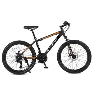CAVINAS 26 Inch Mountain Bike with High-Carbon Steel Frame, Shimano 21-Speed with Mechanical Disc Brakes, Adult Dirt Bike for Adults and Teenagers - 1 of 4