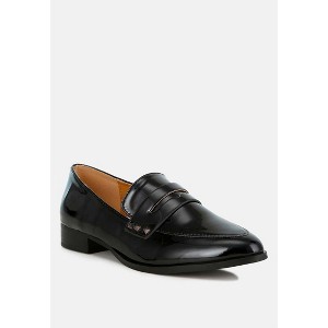 Winged Patent Pleather Penny Loafers - 1 of 4