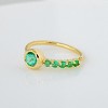 Jewelry Avalanche Ladies 20G 14K Gold Bezel Emerald Nose Hoop Ring, 5/16"(8mm) - 2 of 4