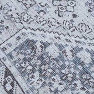 Hauteloom Barny Gray Denim Washable Rug - 1 of 4
