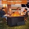 52 Inch Propane Fire Pit, CSA-Listed Outdoor Gas Fire Pit Rectangular Tabletop with Lid, 50,000 BTU Steel FireTable - 2 of 4
