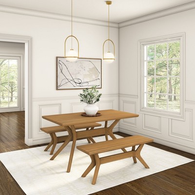 Verso 60'' Pecan Solid Wood Rectangular Dining Table
