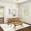 Plank+Beam Solid Wood Verso Dining Bench, 48" Entryway Bench, Minimalist Room Bench - 4 of 4