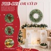 Karl Home 2 Pack 24inch Pre-lit Christmas Wreath with Red Berries Pine Cones - 3 of 4