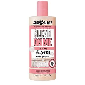 Soap & Glory Clean on Me Clarifying Mandarin, Strawberry, Rose, Peach and Musk Body Wash - Original Pink Scent - 16.9 fl oz