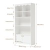 5-Tier Bookcase, 63 Inch Tall Bookshelf with Open Storage Shelves & Doors, Modern Wooden Floor Standing Display Storage Shelves, Home Decor Furniture - 2 of 4