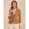 Allegra K Women's Long Sleeve One Button Notch Lapel Collar Blazer - 4 of 4