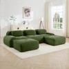 Oversized 117.3" Corduroy Modular U-Shaped Sectional Sofa with 2 Ottomans, 5-Piece Free combination, Pet-Friendly, No Assembly Required - 2 of 4