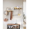 SONGMICS Set of 2 Coat Racks Wall Mount, Coat Hooks Wall Mounted, 8 Double Metal Hooks for Bags, Hats, Towels, Each Loads up to 35.3 lb - 2 of 4