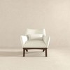 Mid-Century Modern Armchair with Solid Wood Frame, High-Density Foam Padded Seat, Fully Padded Backrest and Removable Legs - 3 of 4