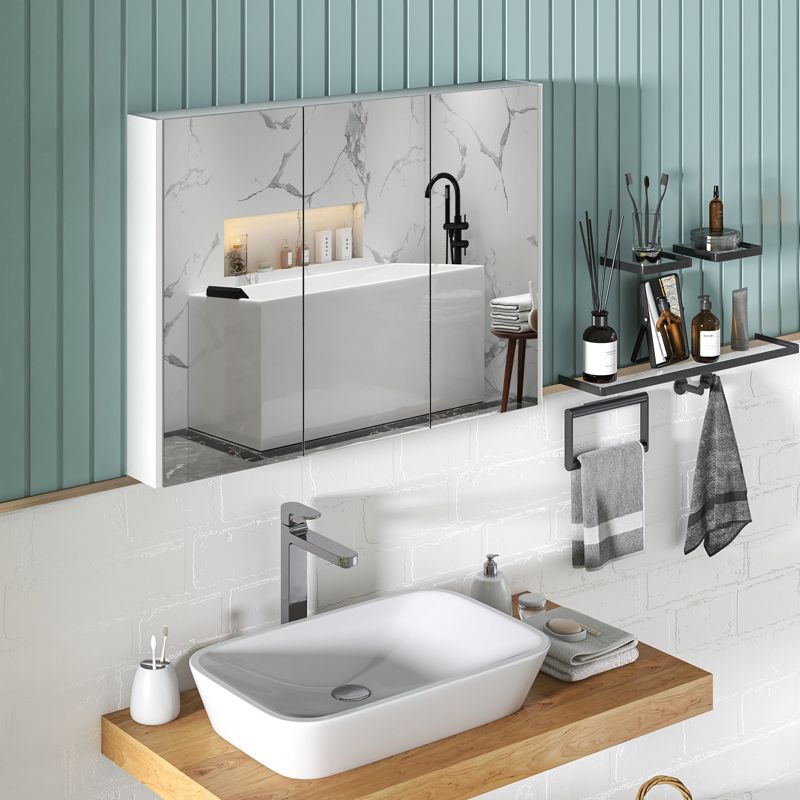 Tangkula Medicine Mirror Cabinet Space Saving Bathroom Wall Cabinet with Metal Hinge Adjustable Shelf Expansion Bolt, 3 of 9