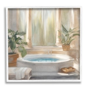 Stupell Industries Cozy Bathtub with Plants, 17" x 17" - 1 of 4