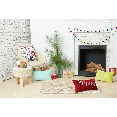 48" Multicolor Pompom Outdoor Garland