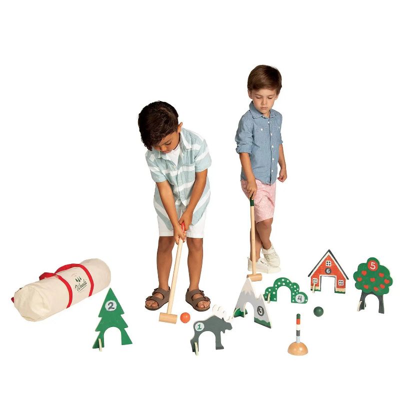 Manhattan Toy Through The Woods Two-Player 11-Piece Croquet Set for Kids with Travel Storage Bag, 2 of 8