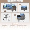 Ovios Tampa 6pc Wicker Outdoor Patio Furniture Conversation Sofa Set with Swivel Chairs and Cushions - 3 of 4