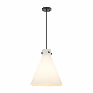 Innovations Lighting Newton Cone 1 - Light Pendant in  Matte Black - 1 of 1