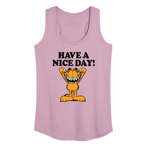 Women's - Garfield - Have A Nice Day Graphic Racerback Tank - 1 of 4
