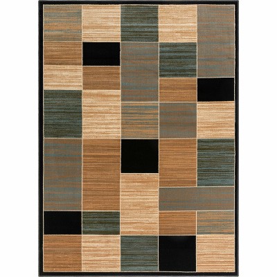Well Woven Estella Geometric Boxes Area Rug