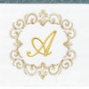 Linum Home Textiles 100% Turkish Cotton MONICA Gold Thread 2PC Embellished Hand Towel Set - 4 of 4