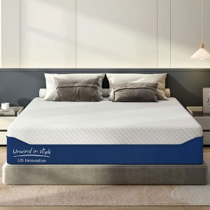Resenkos Full Size Mattress 10 Inch,Gel Memory Foam Mattress for Cool Sleep in a Box,Fiberglass Free, Medium Firm Feel - 1 of 4