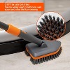Attop Tile Tub Scrubber Brush with 3 Different Function Cleaning Heads and 56" Extendable Long Handle-No Scratch Shower Scrubber Grey - 4 of 4