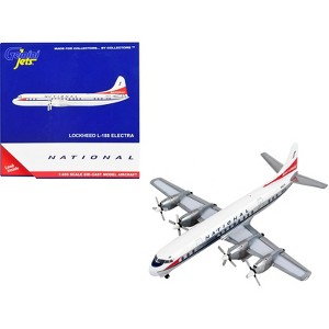 Lockheed L-188 Electra Commercial Aircraft "National Airlines" White with Red Tail 1/400 Diecast Model Airplane by GeminiJets - 1 of 3