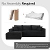 108" Cloud Sectional Couch with L-Shape Chaise, Modern Corduroy Modular Sofa with Deep Seat, Boneless Cloud Couches for Living Room Bedroom - 4 of 4