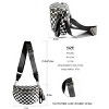 Spacious Checkered Nylon Crossbody Bag Bum Bag Checkered Handbags Wallets - 4 of 4