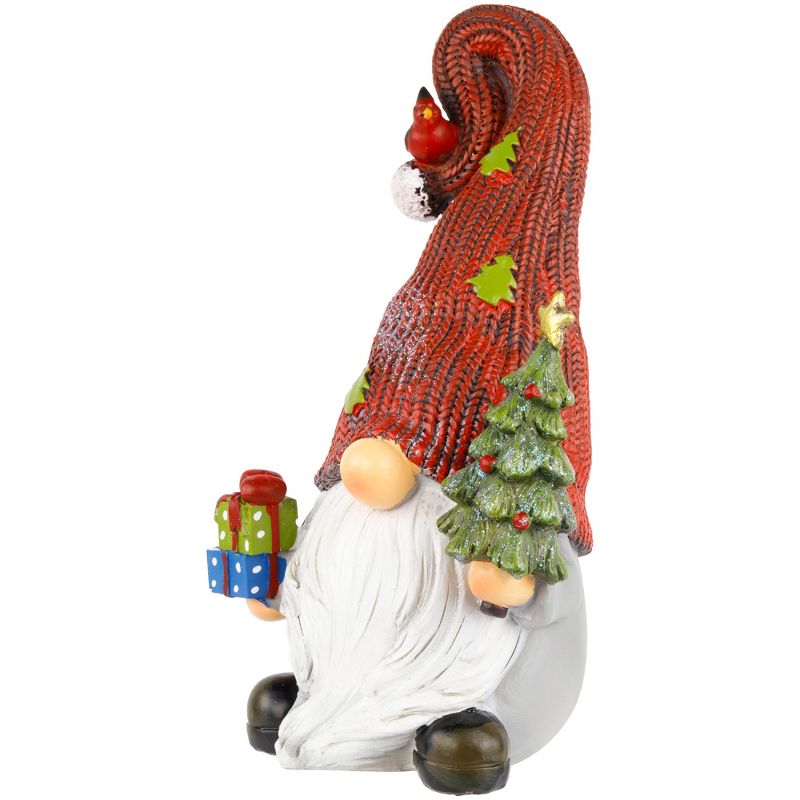 Northlight 9" Gnome with Cardinal Holding Christmas Tree Decoration, 5 of 7