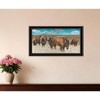 HomeRoots Bison Herd Black Framed Print Wall Art - 2 of 4