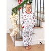 PATPAT Christmas Matching Family Pajamas Set Santa Claus and Dogs Print PJS with Christmas Socks White - 4 of 4